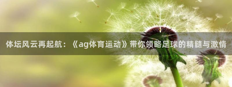 球速体育：体坛风云再起航：《ag体育运动》带你领略足球的精髓与激情